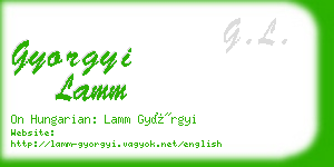 gyorgyi lamm business card